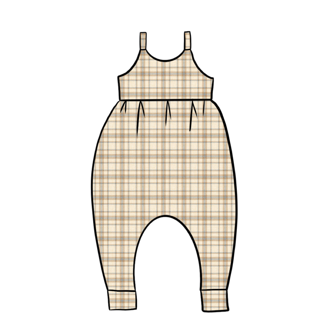 Gathered Romper | Plaid