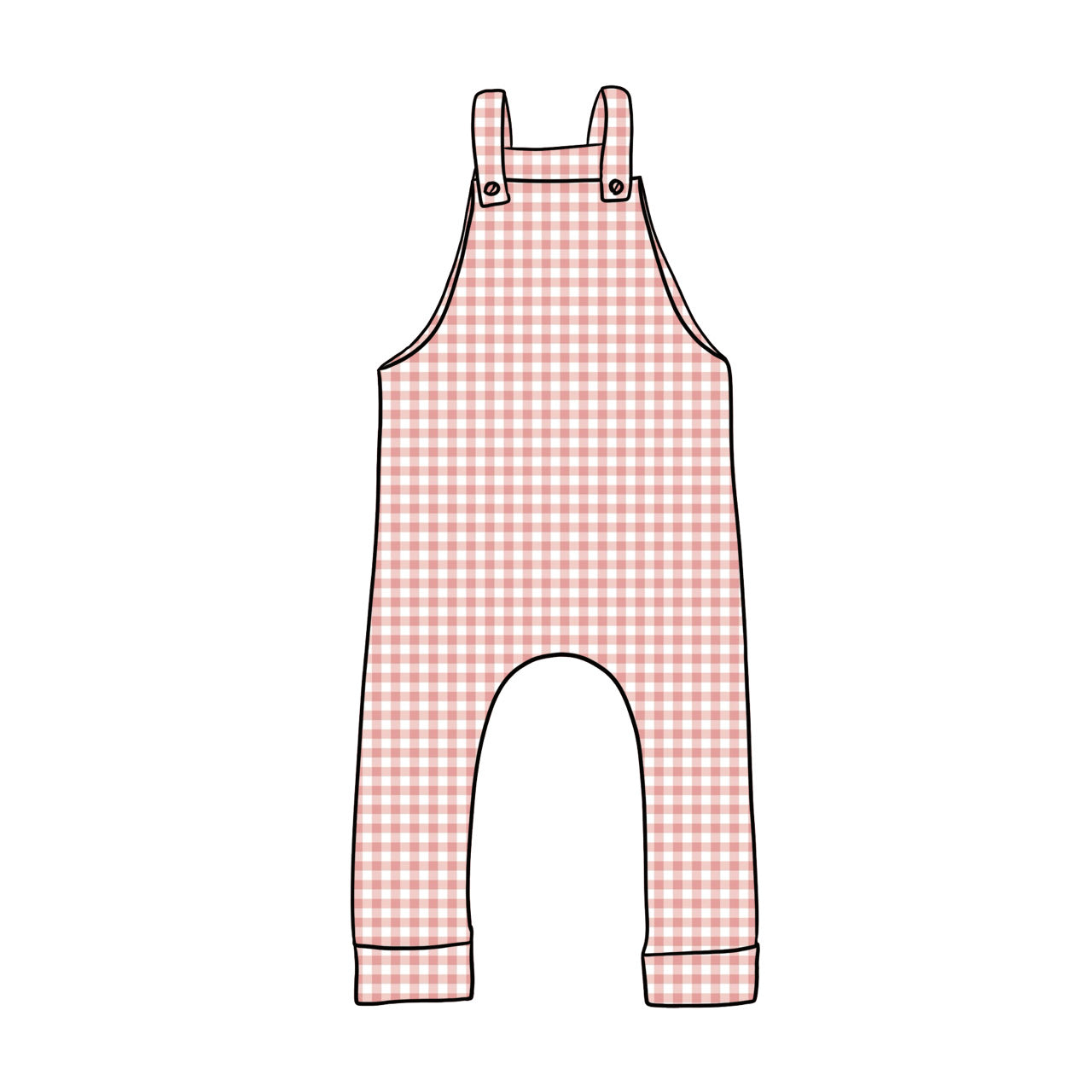 Dungarees | Pink Gingham