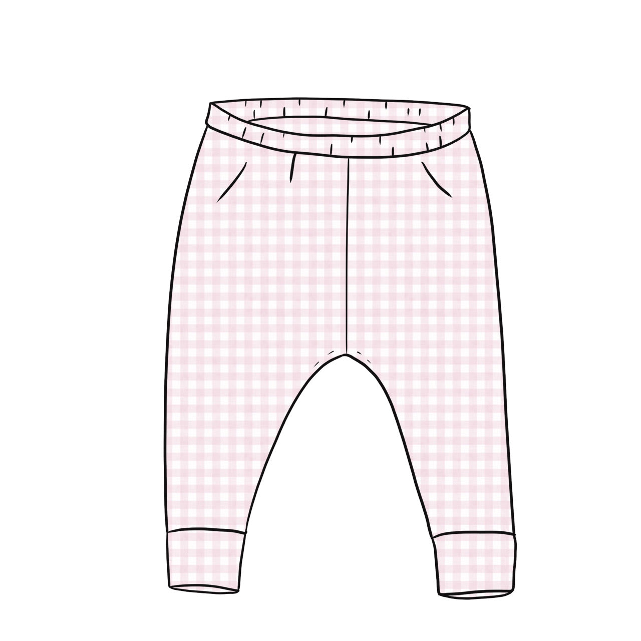 Junior Leggings | Pink Gingham