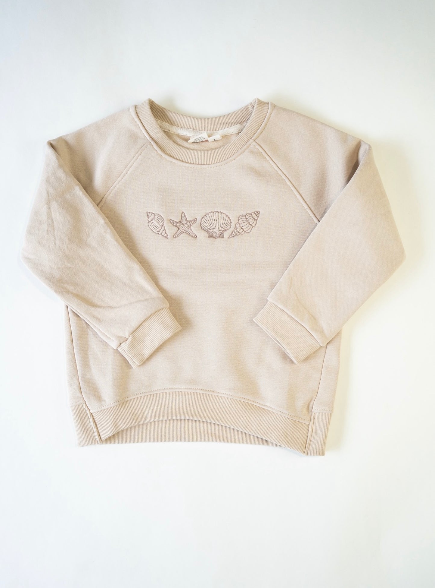 Embroidered Relaxed Sweatshirt Kids | Crème Brûlée