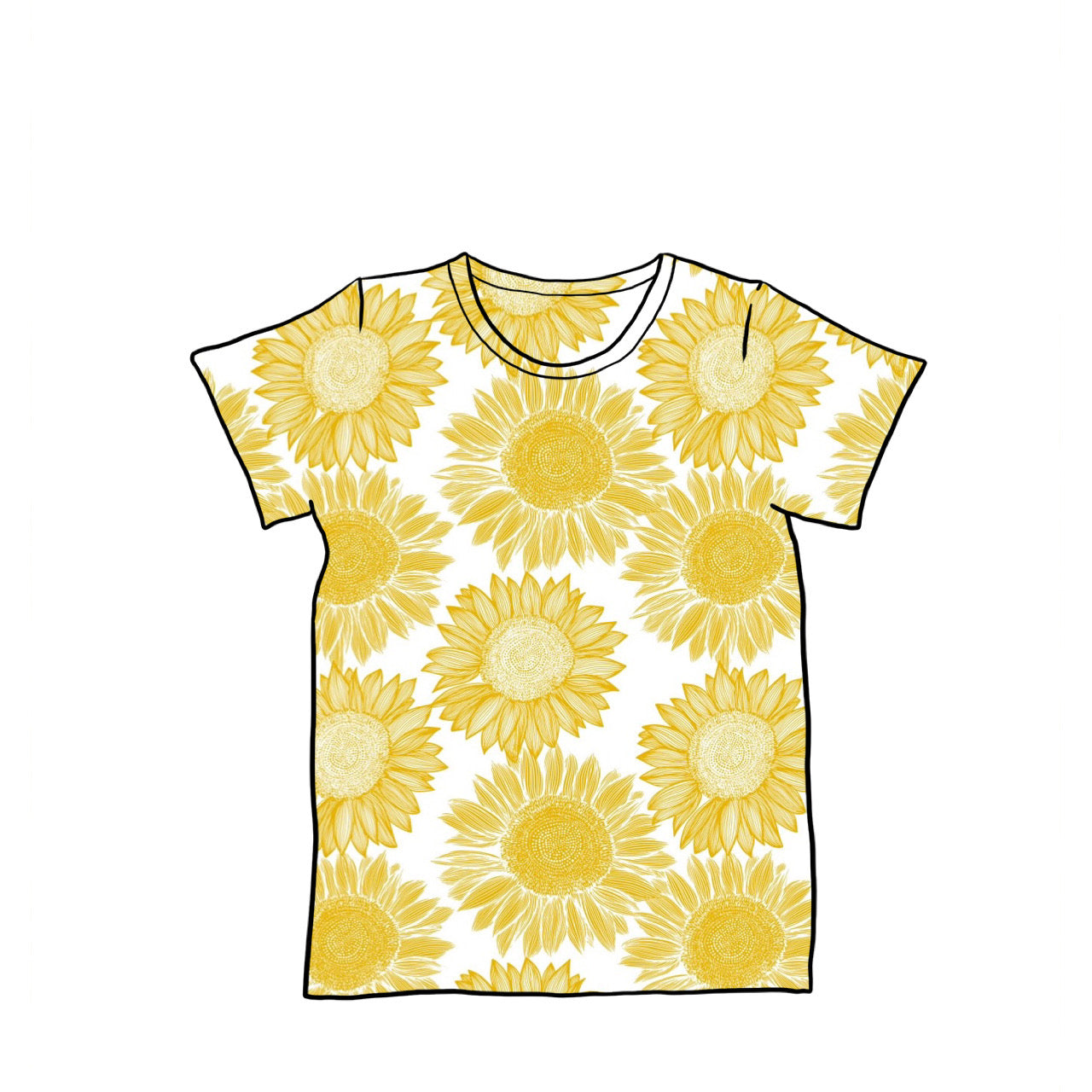 Junior Baggy Tees | Long + Short Sleeve | Sunflowers