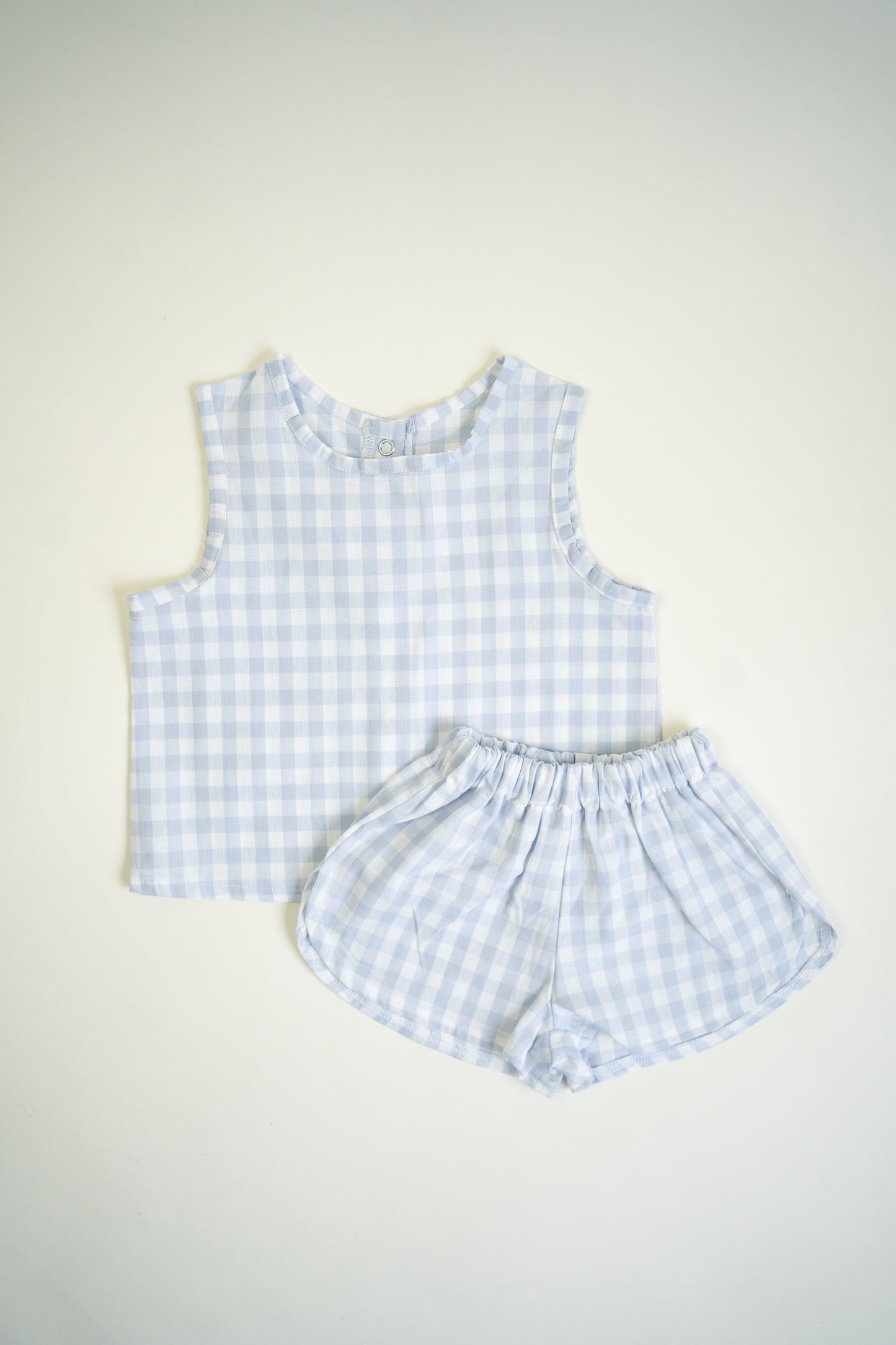 Summer Vest | Light Blue Gingham