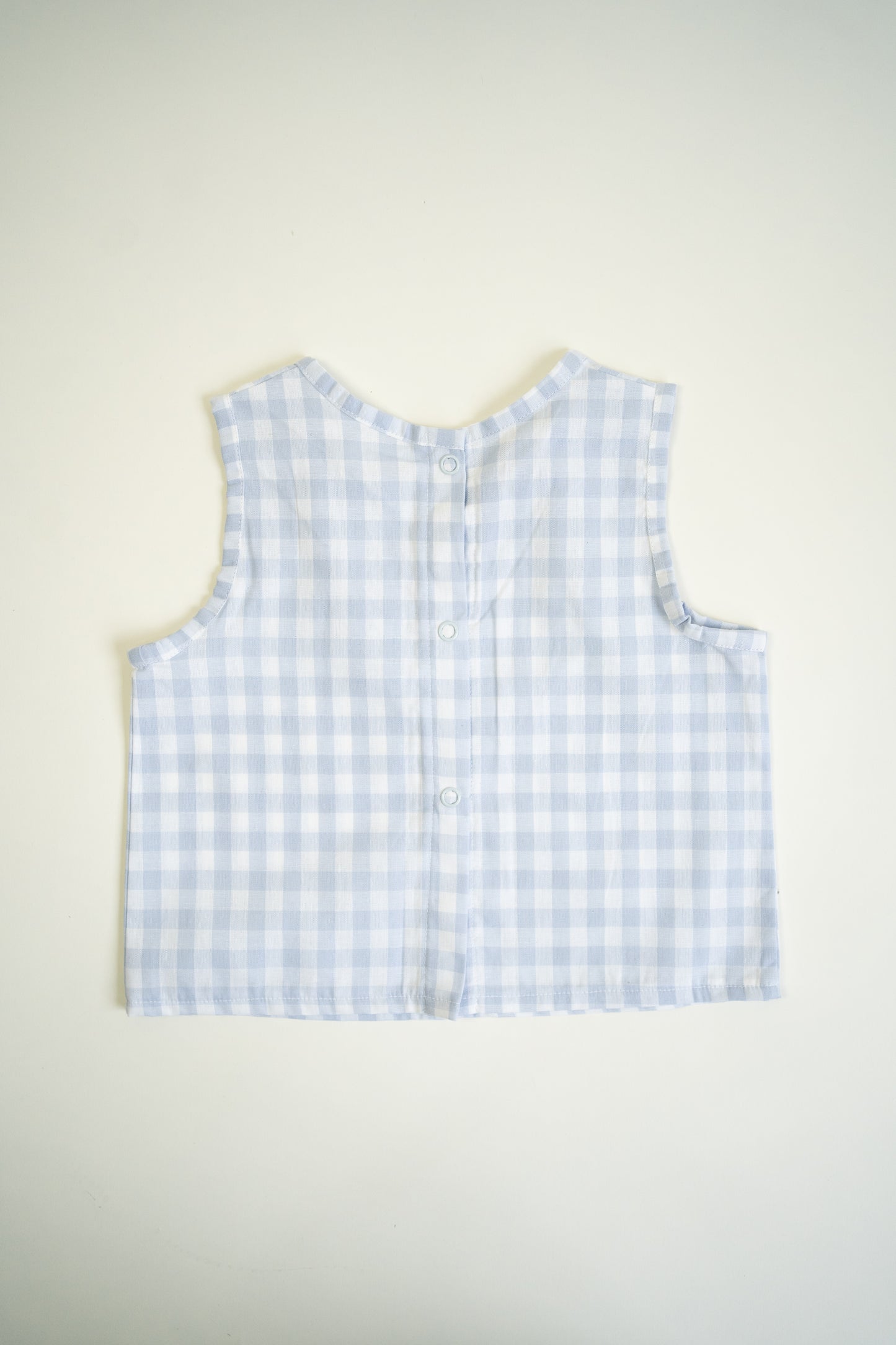 Summer Vest | Light Blue Gingham