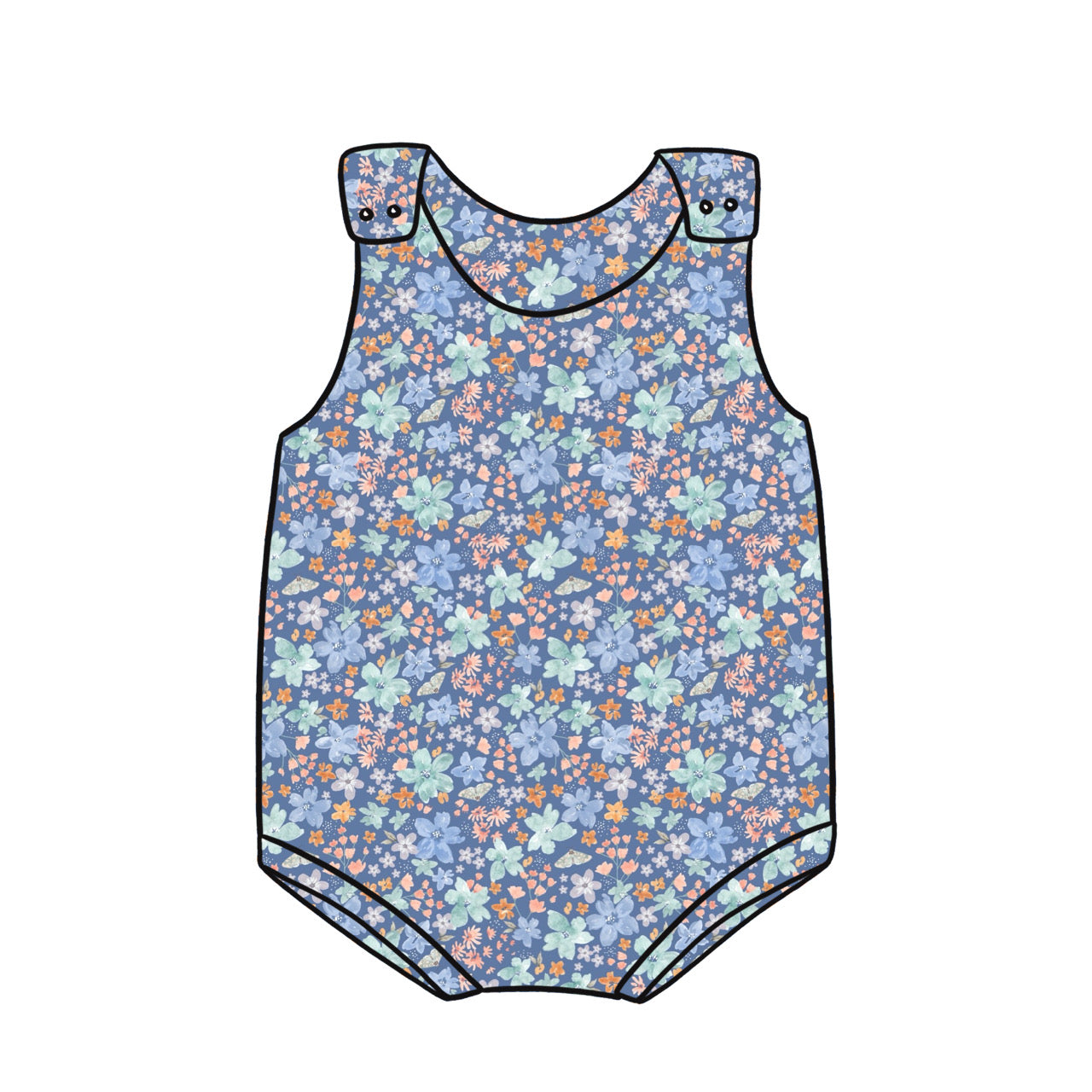 Bummie Romper | Wild Blue