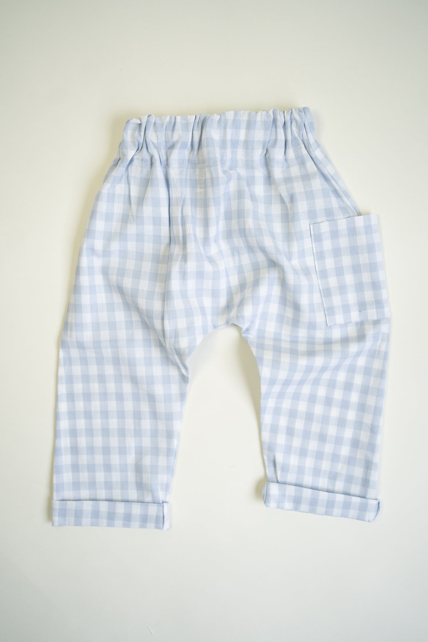 Harem Trousers | Light Blue Gingham