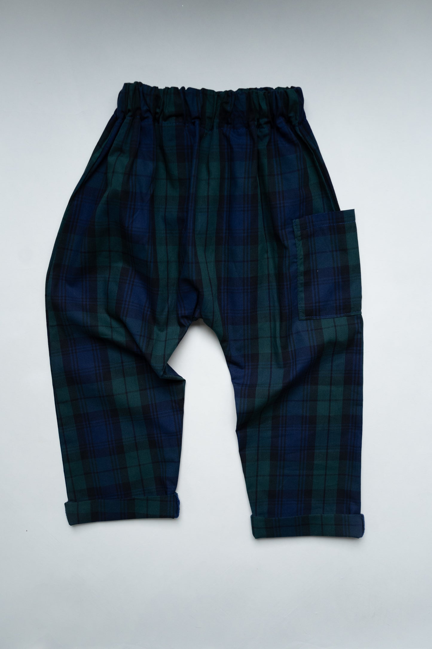 Harem Trousers | Navy Tartan