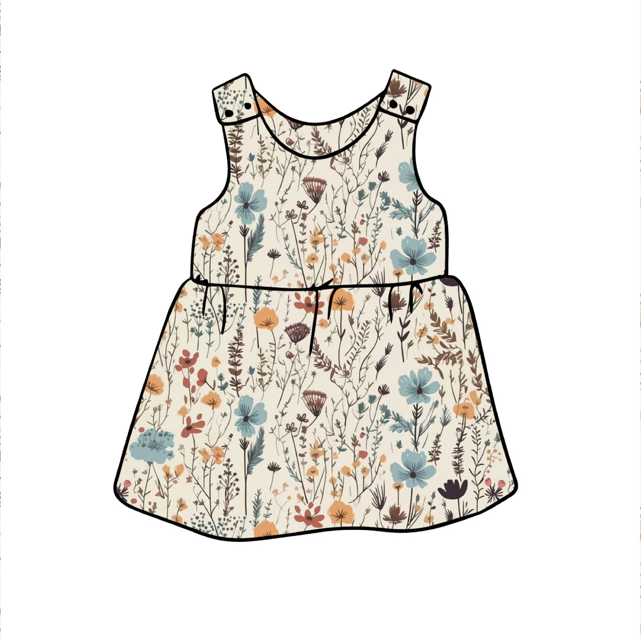 Pinny Dress | Autumn Wildflower