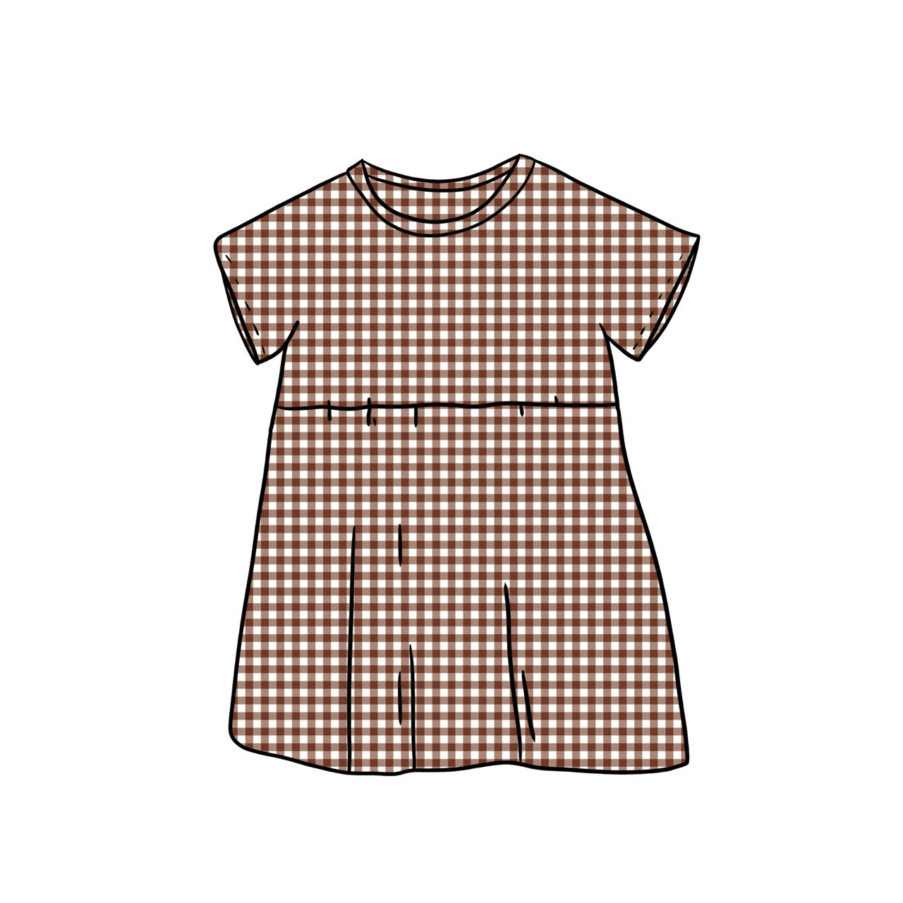 Tunic Dress | Brown Gingham