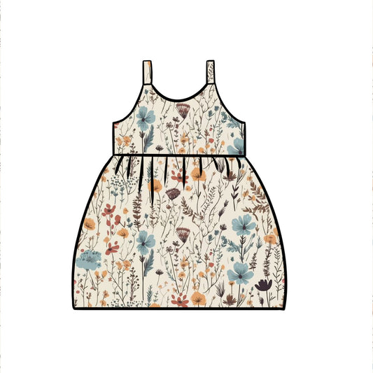 Gathered Dress | Autumn Wildflower