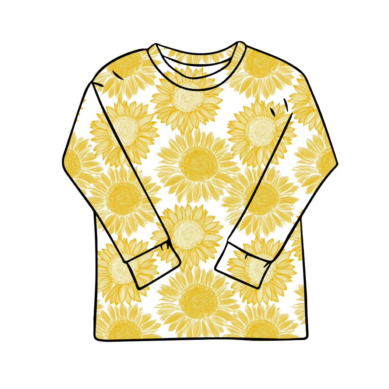 Junior Baggy Tees | Long + Short Sleeve | Sunflowers