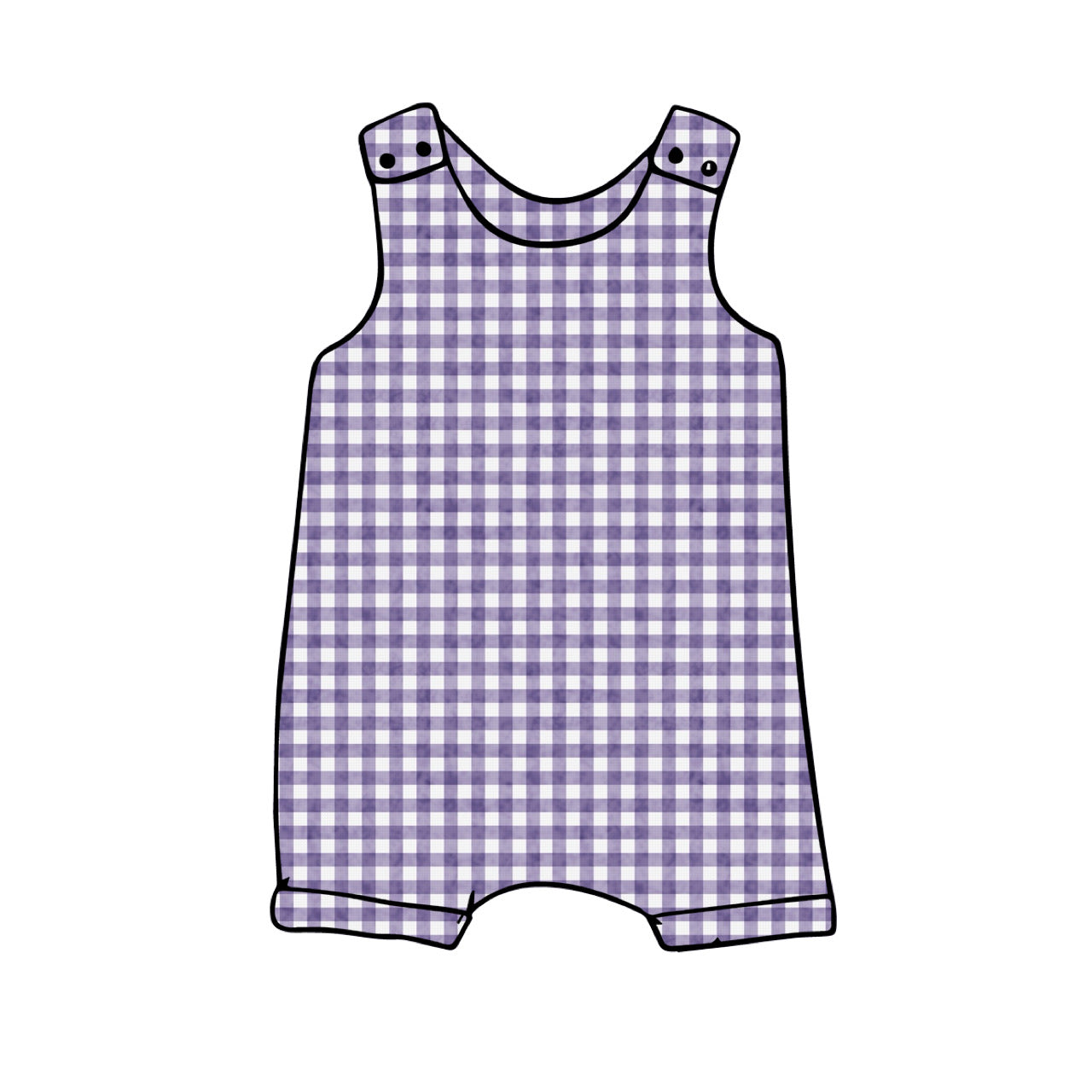 Harem Romper | Purple Gingham