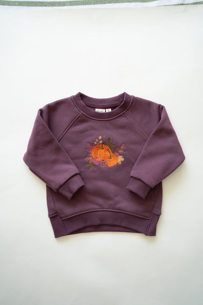 Embroidered Relaxed Sweatshirt Kids | Plum