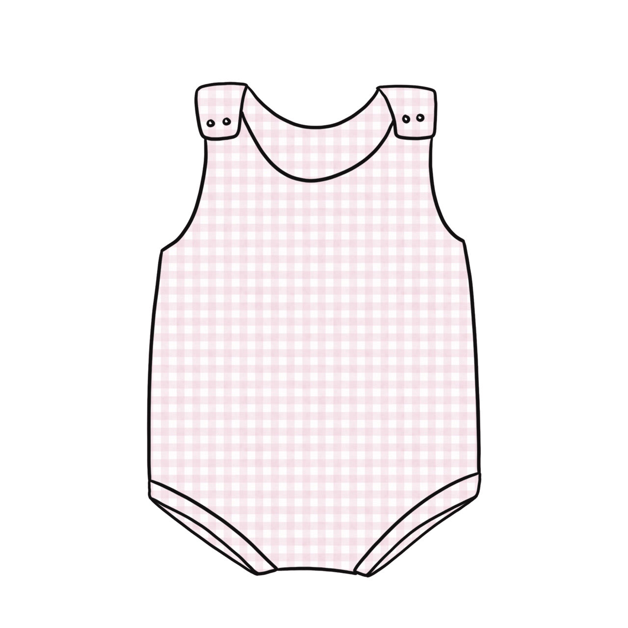 Bummie Romper | Pink Gingham