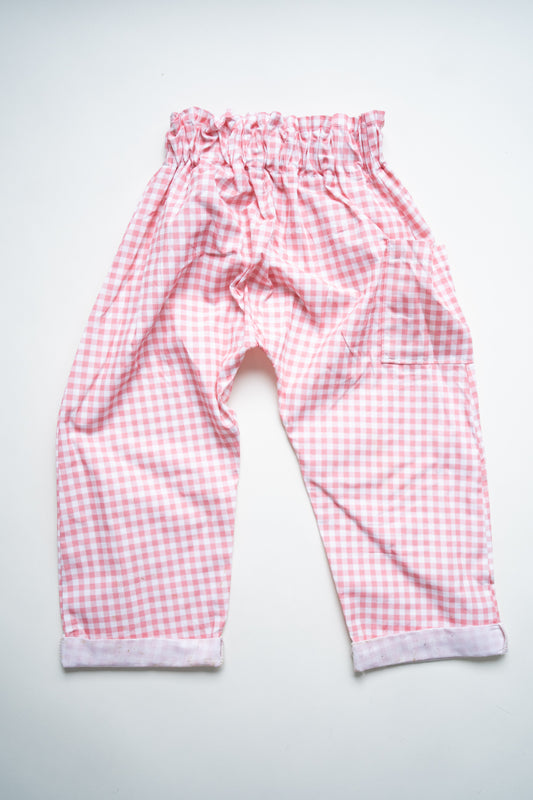 Harem Trousers | Pink Gingham