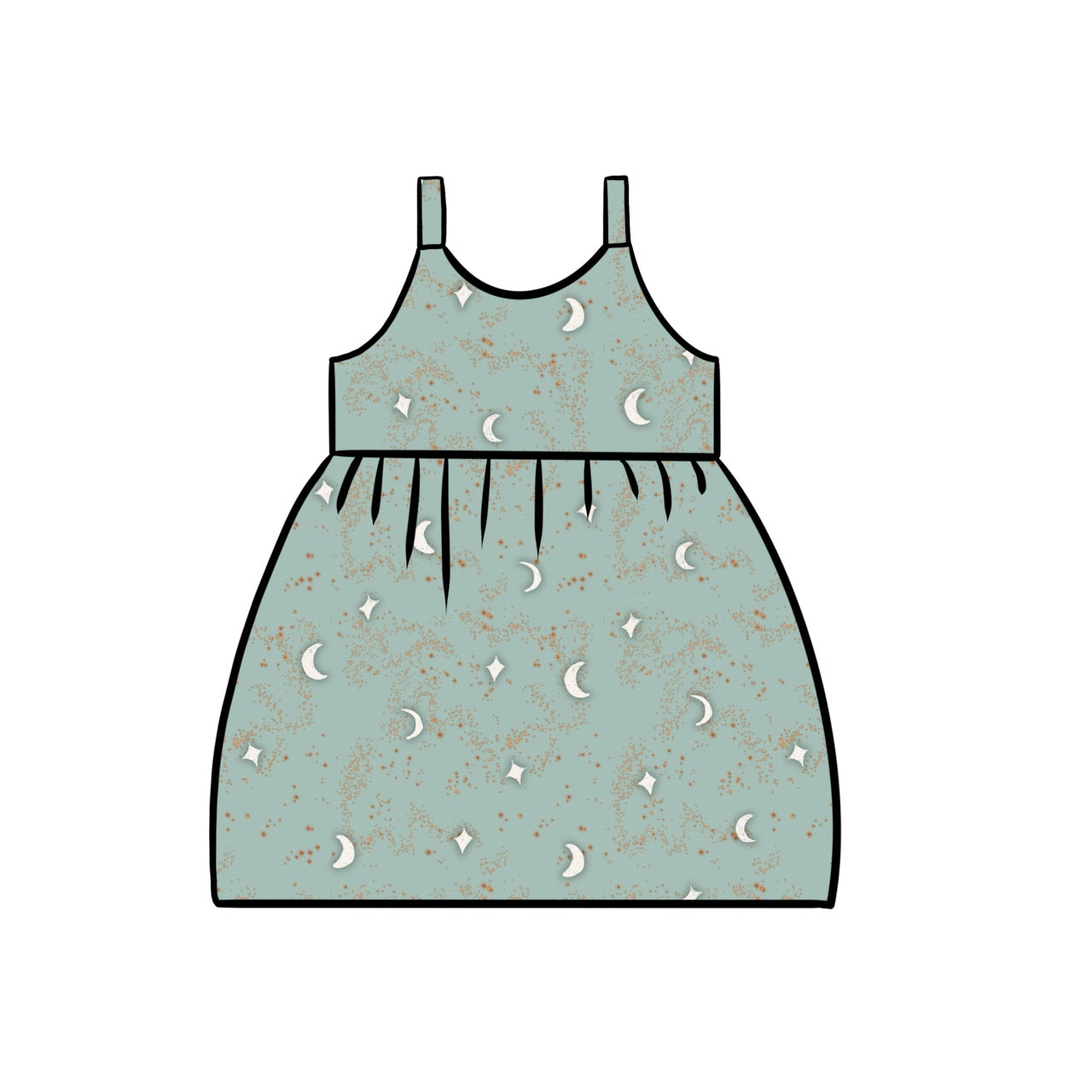 Junior Gathered Dress | Star Gazing