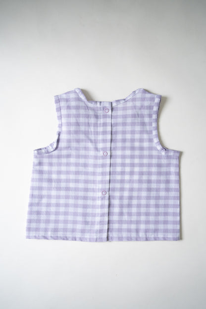 Summer Vest | Lilac Gingham