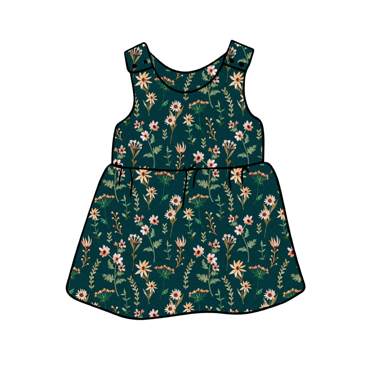 Pinny Dress | Fields Of Green