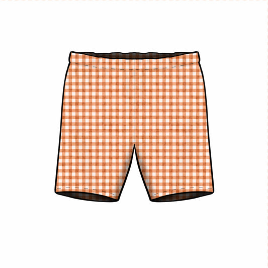 Cycle Shorts | Orange Gingham