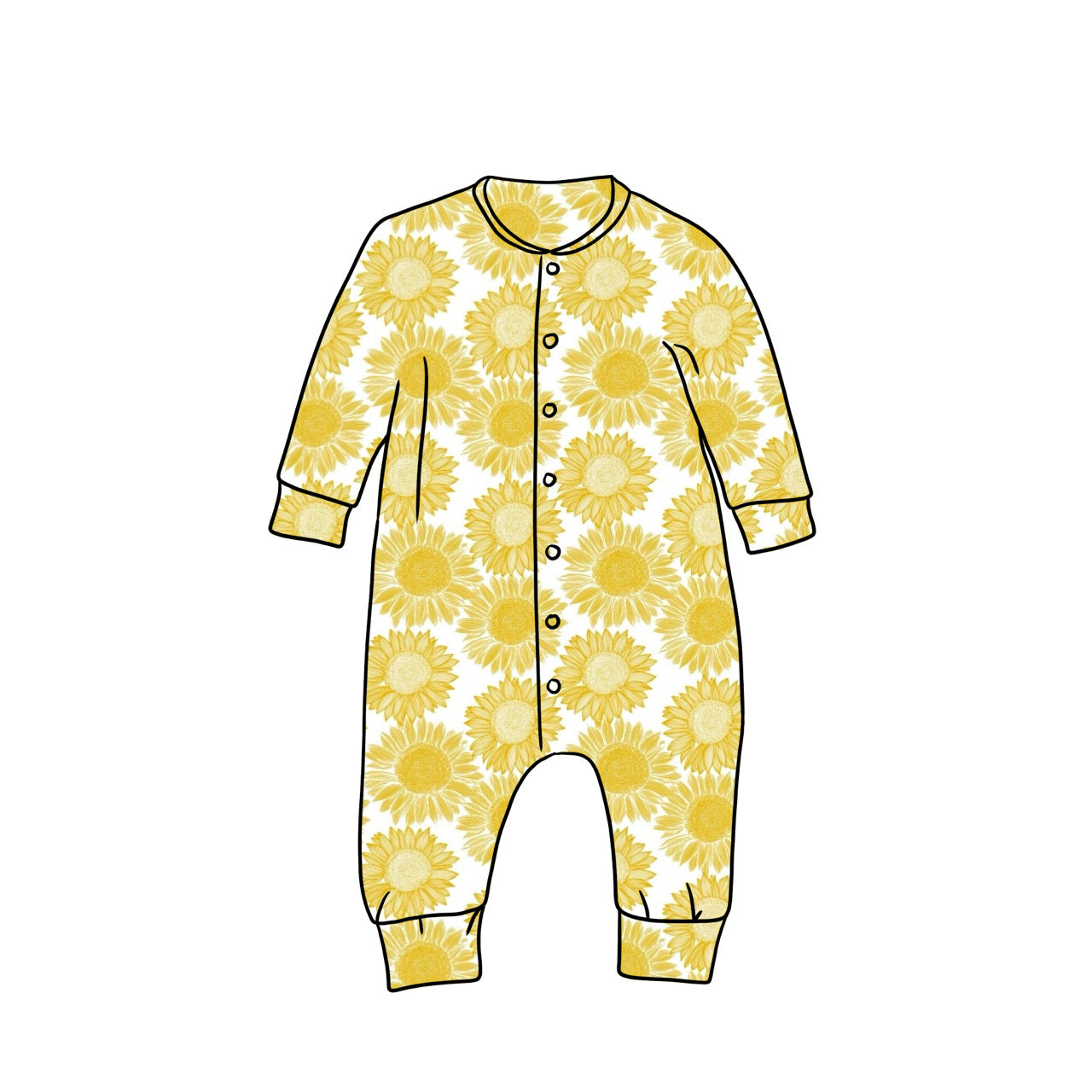 Popperdown Romper | Sunflowers