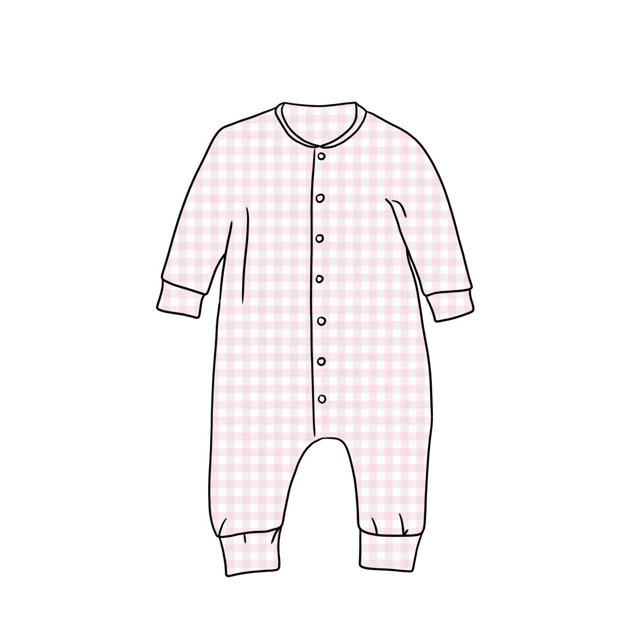 Popperdown Romper | Pink Gingham