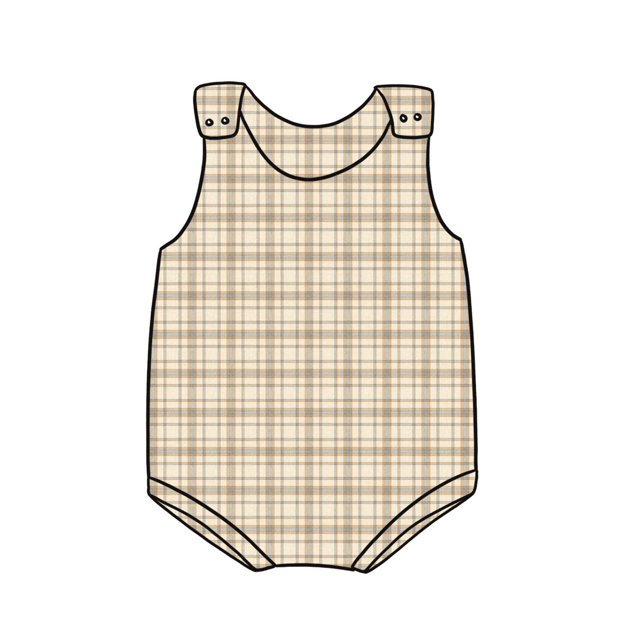 Bummie Romper | Plaid