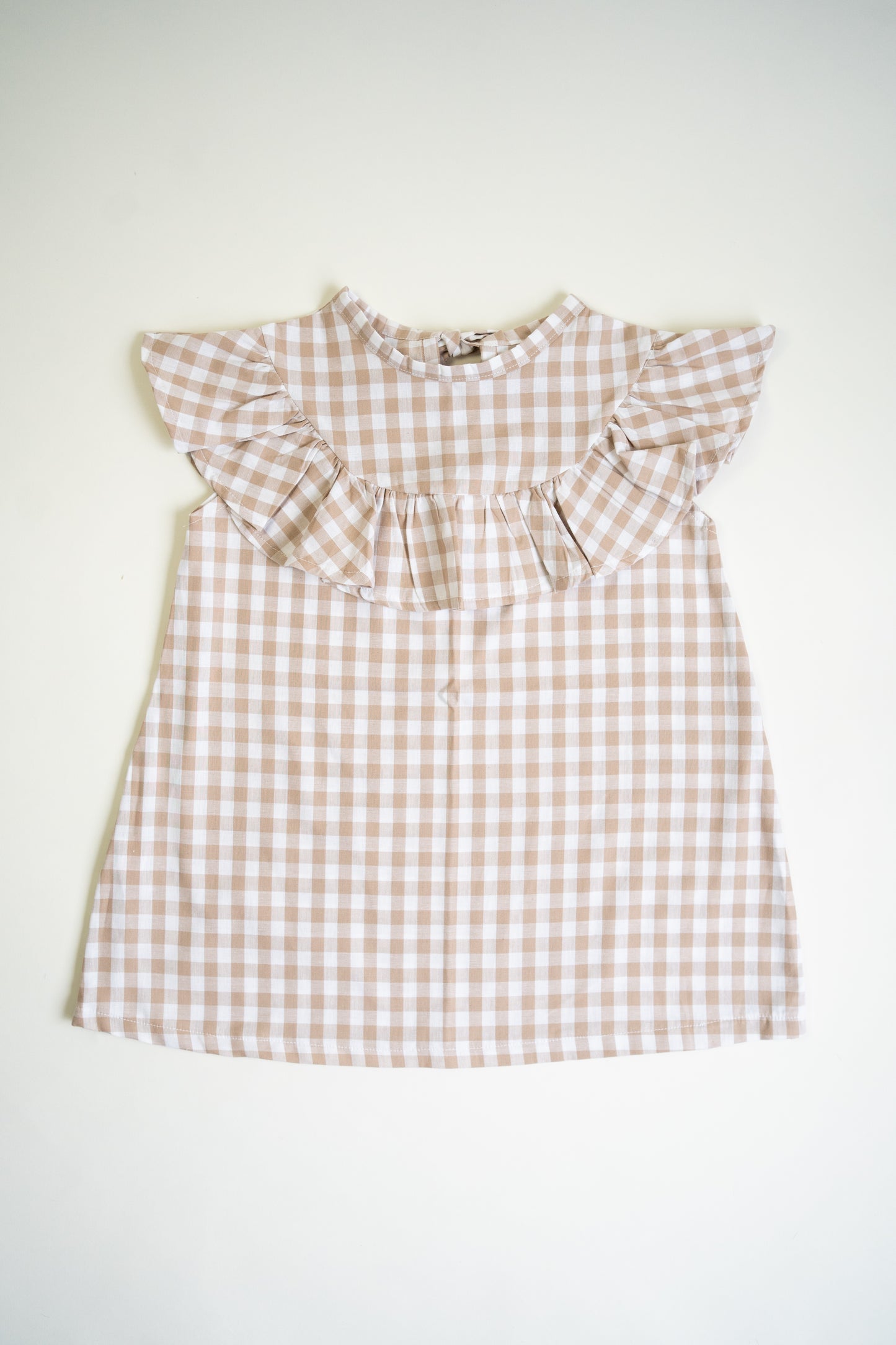 Smock Dress | Beige Gingham