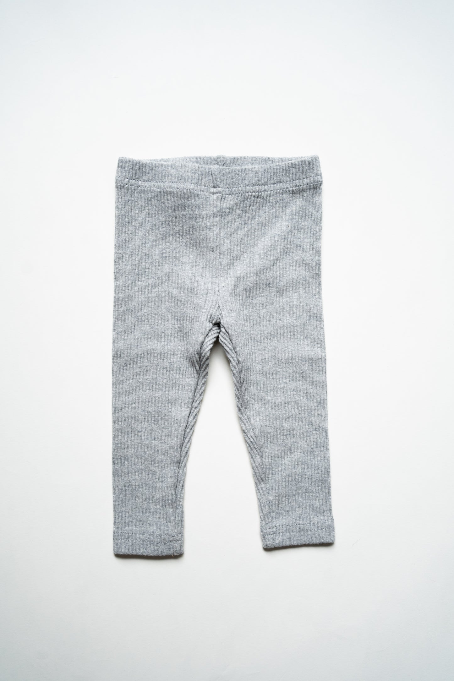 Slim Rib Leggings | Grey