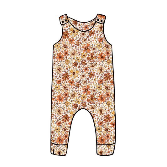 Harem Romper | Golden Blooms