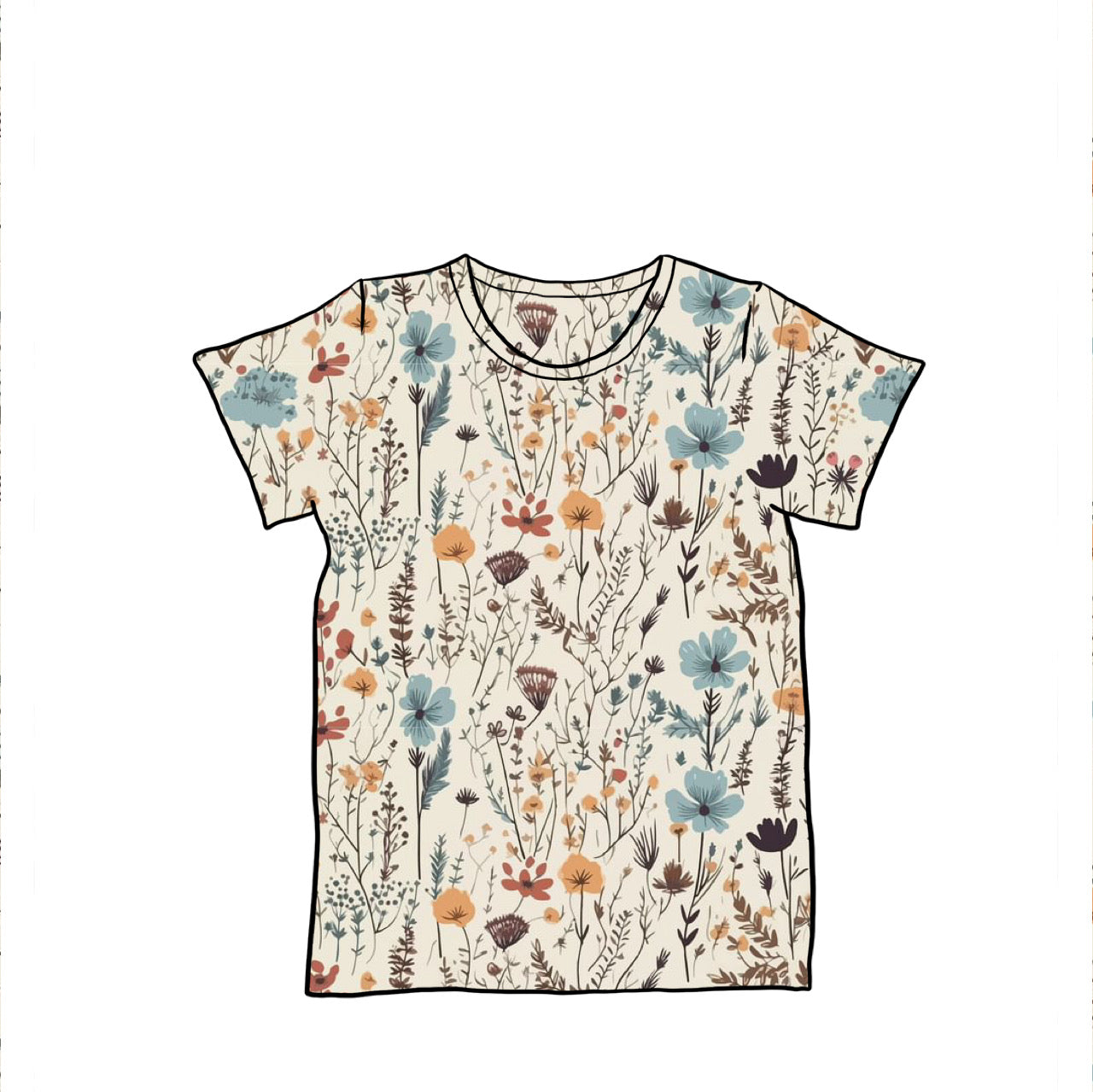 Junior Baggy Tees | Long + Short Sleeve | Autumn Wildflower