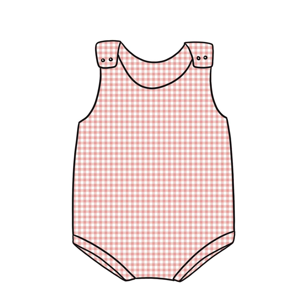 Bummie Romper | Pink Gingham