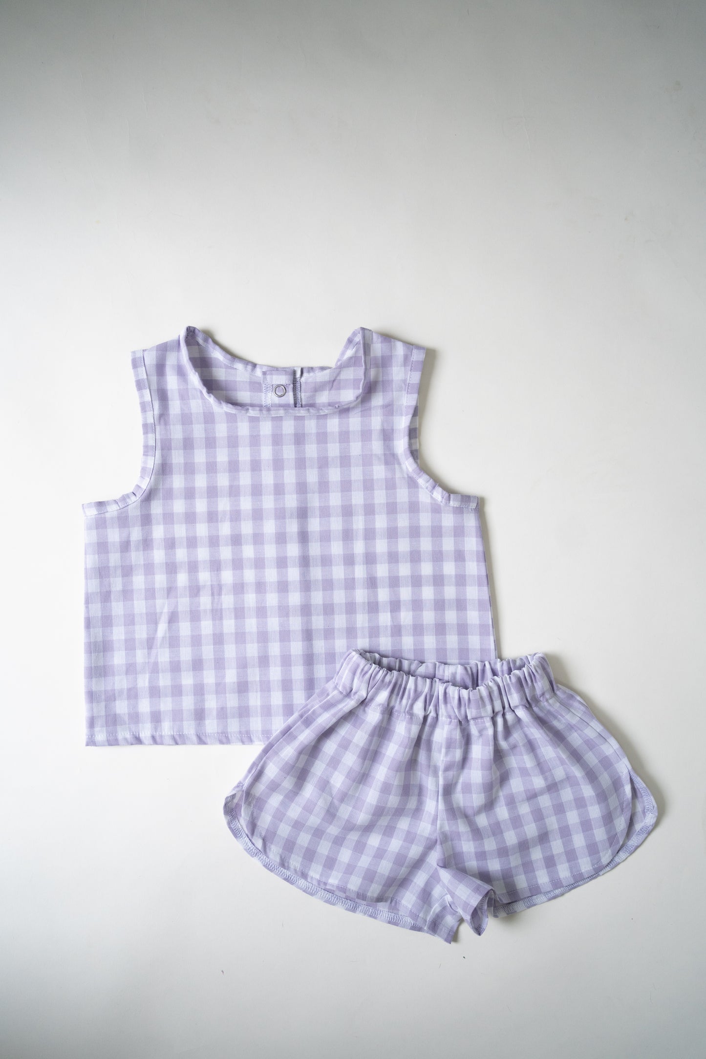 Summer Vest | Lilac Gingham