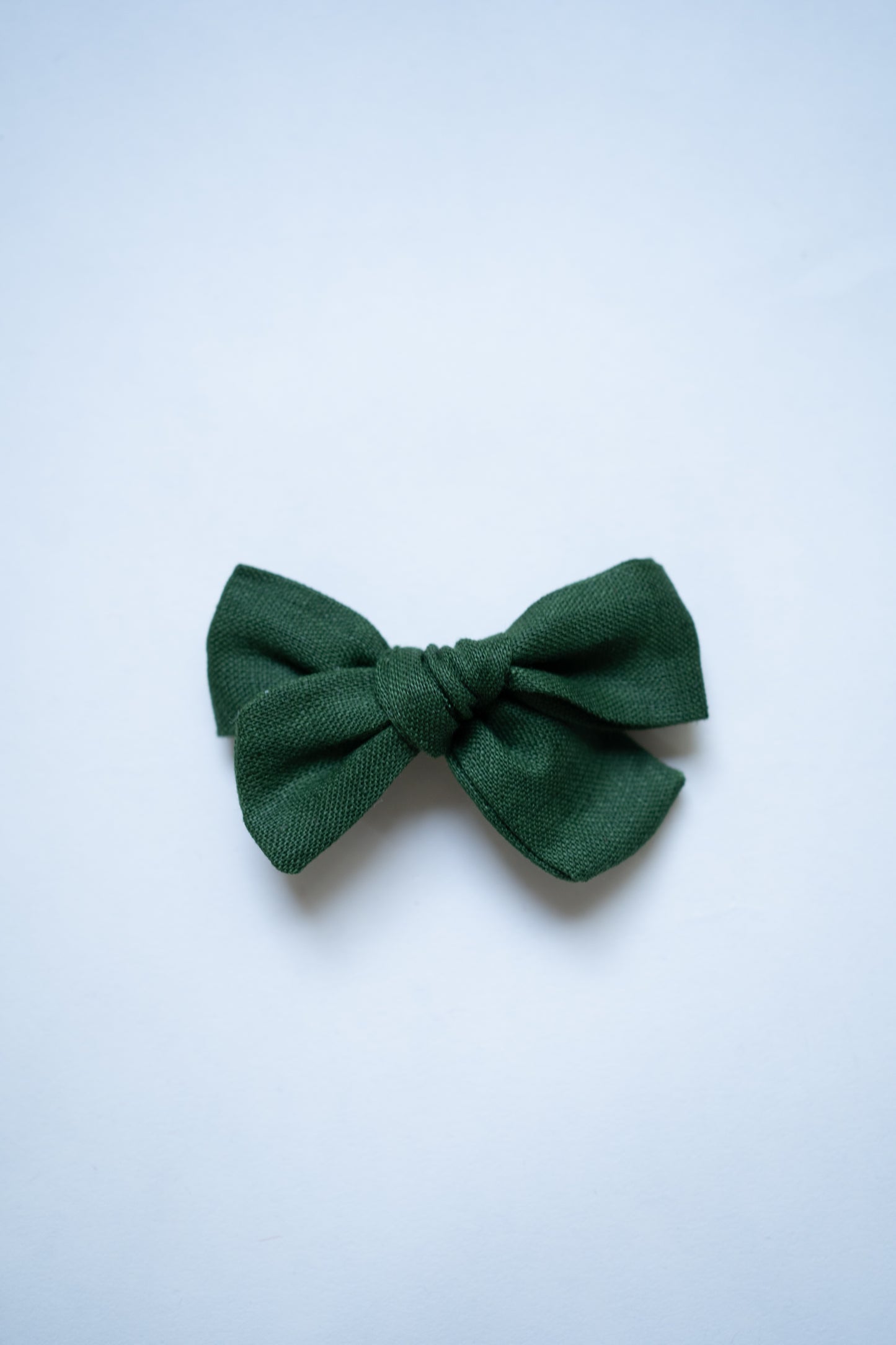 Green Linen Pinwheel Bow