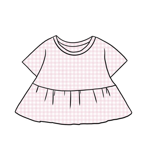 Peplum Tops | Pink Gingham