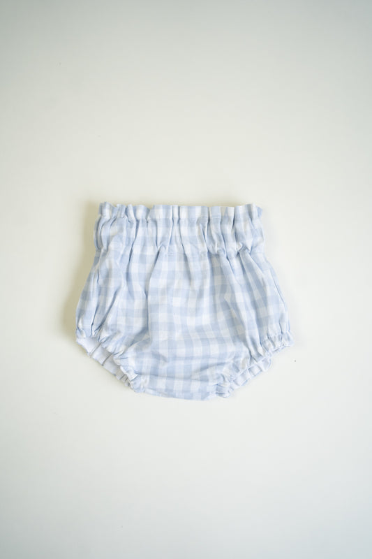 Paperbag Bloomers | Light Blue Gingham