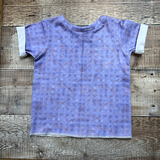 Baggy Tee | Purple Gingham