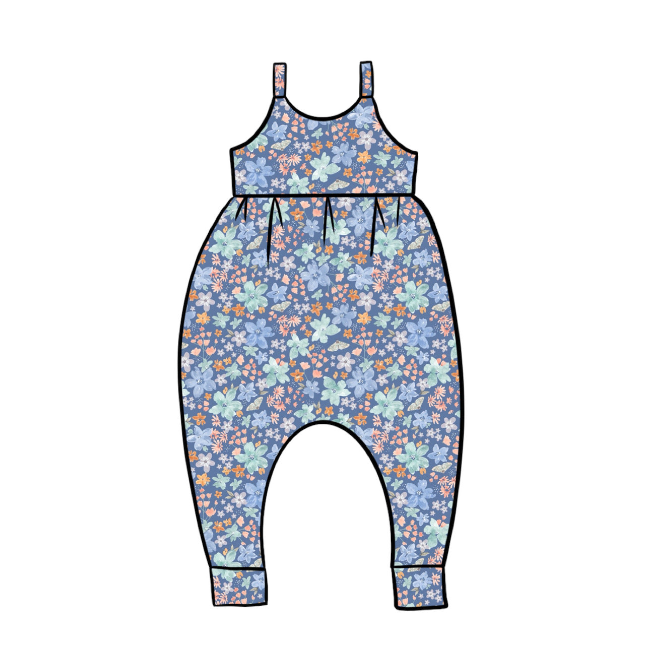 Gathered Romper | Wild Blue