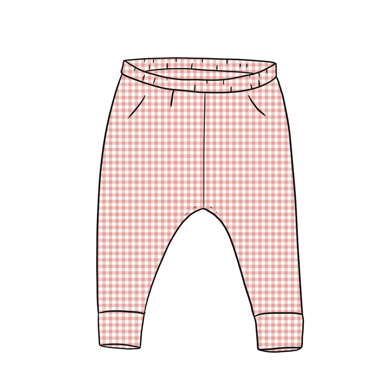 Junior Leggings | Pink Gingham