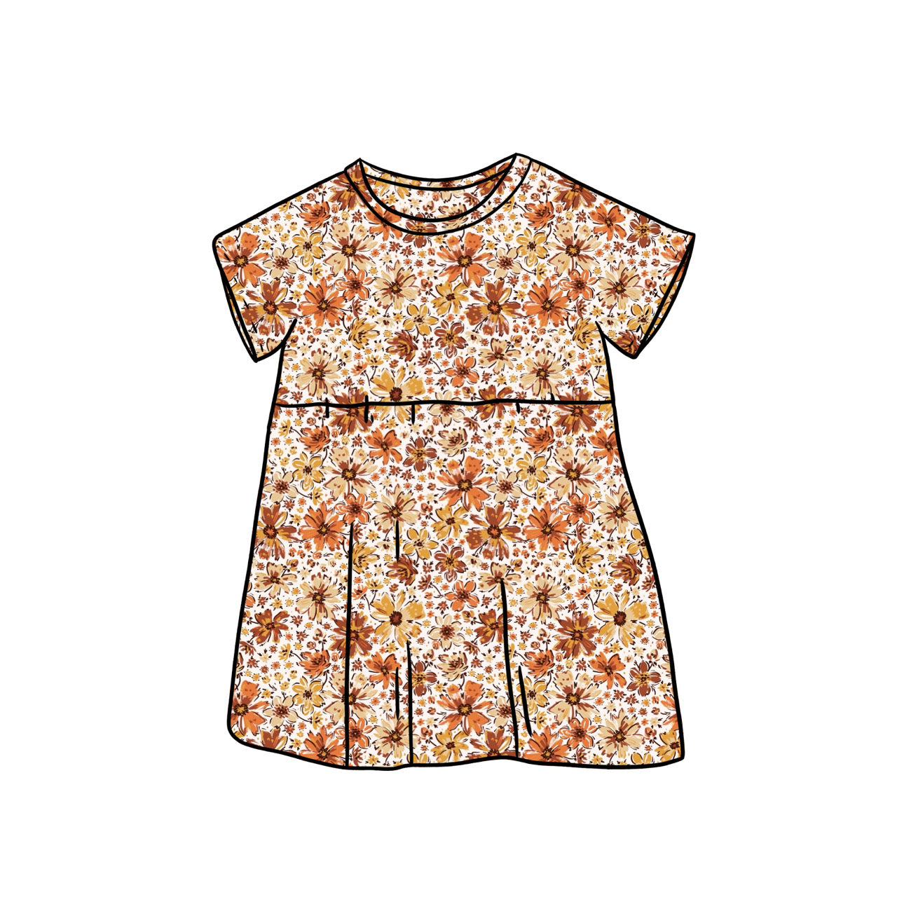 Tunic Dress | Golden Blooms