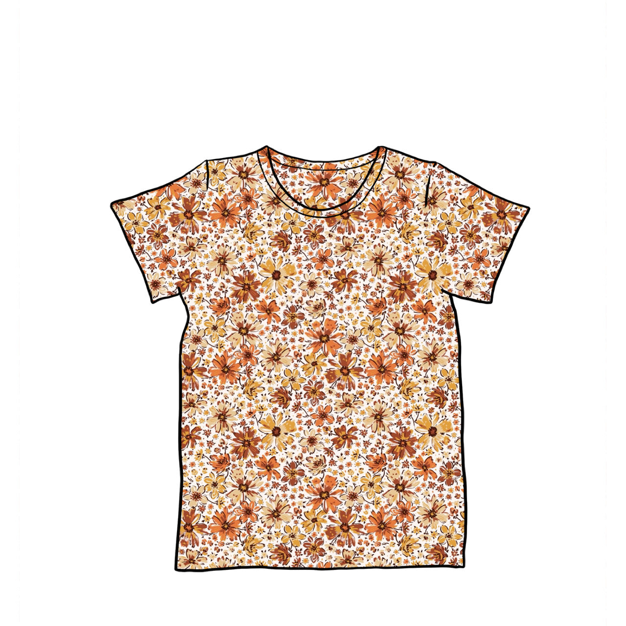 Baggy Tees | Long + Short Sleeve | Golden Blooms