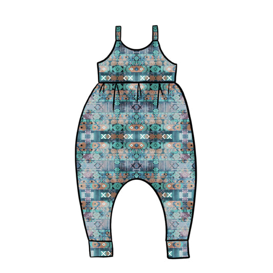 Gathered Romper | Abstract