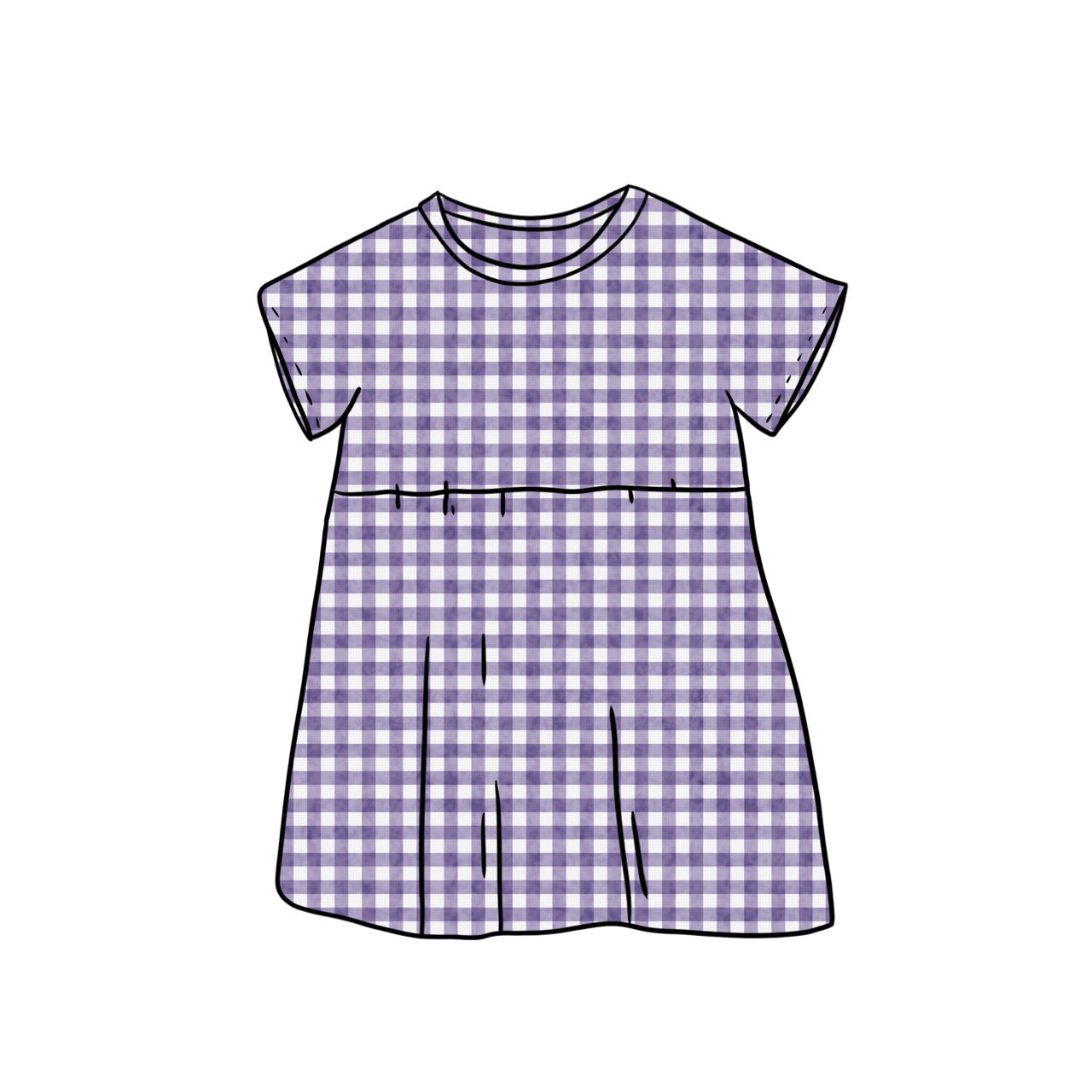 Tunic Dress | Purple Gingham