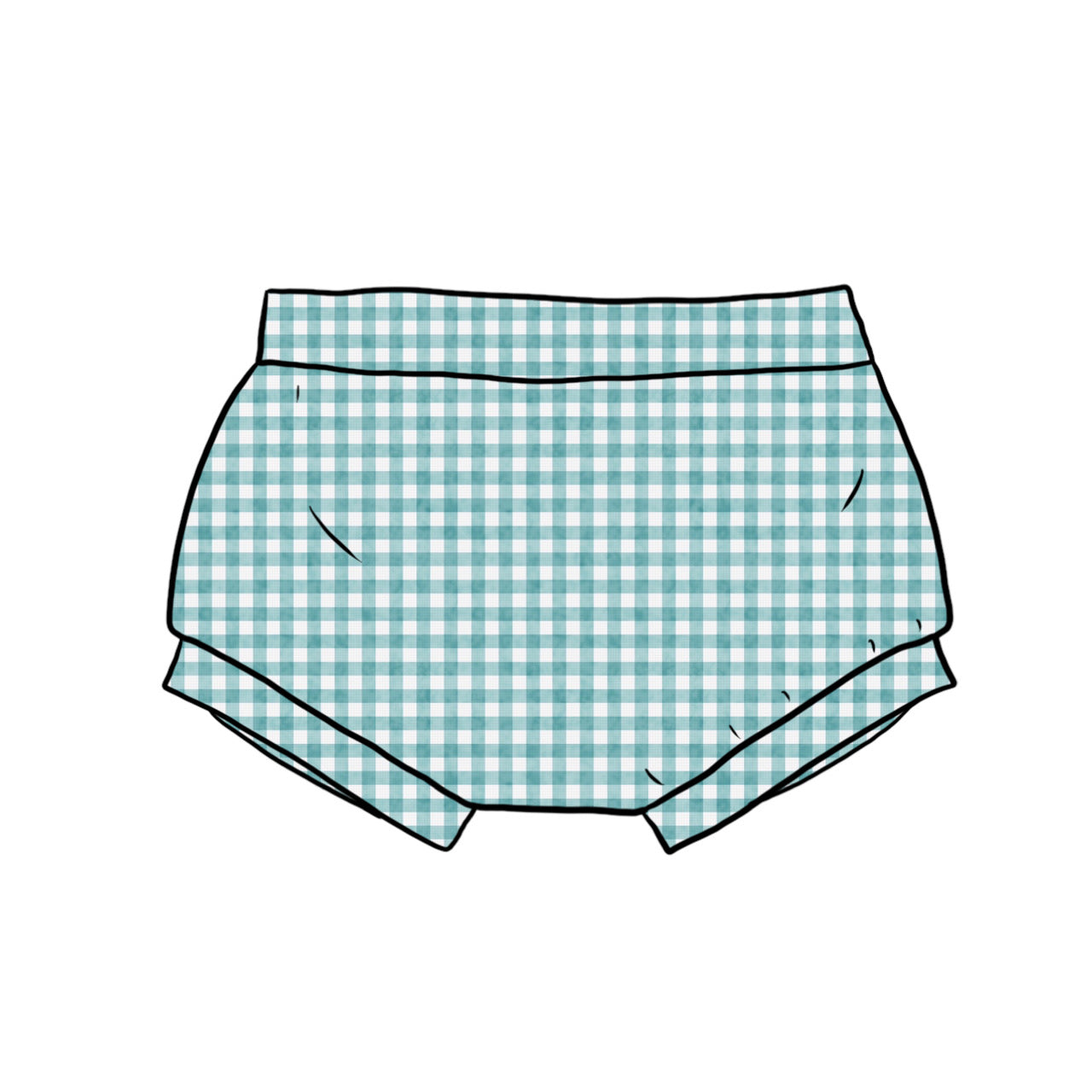 Bummies | Aqua Gingham