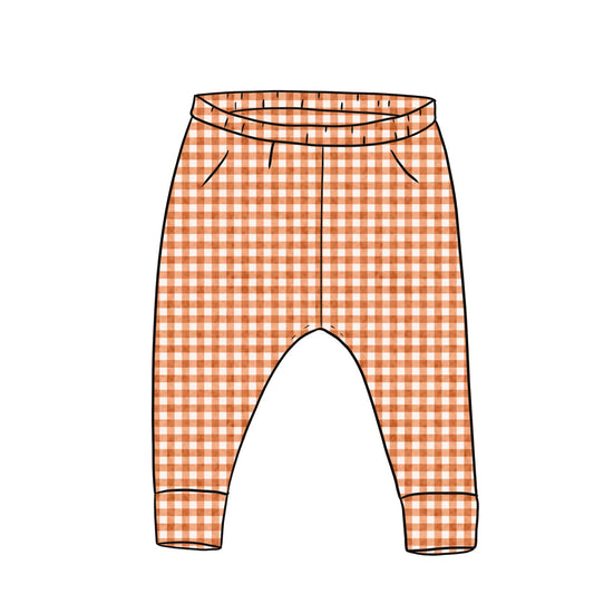 Leggings | Orange Gingham