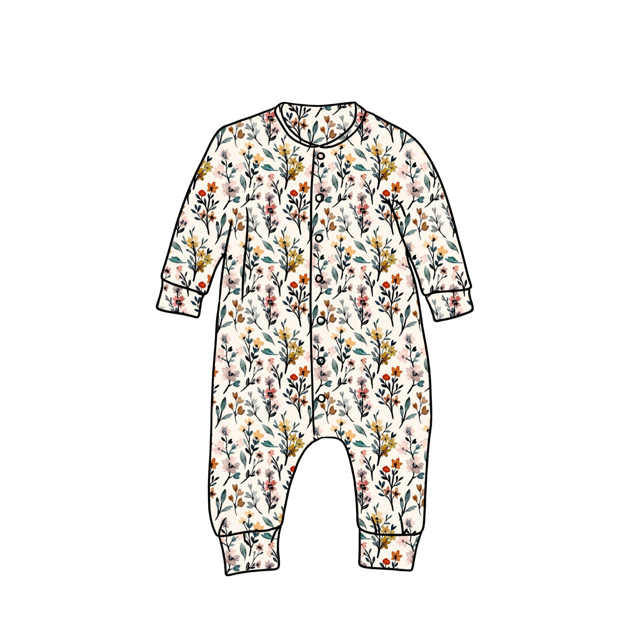 Popperdown Romper | Country Garden