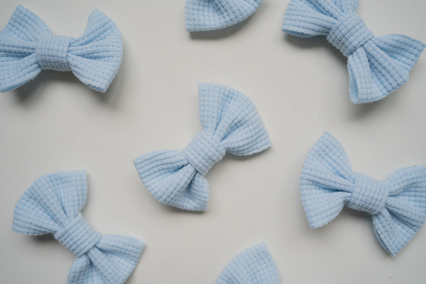 Waffle Bow Clip | Sky Blue