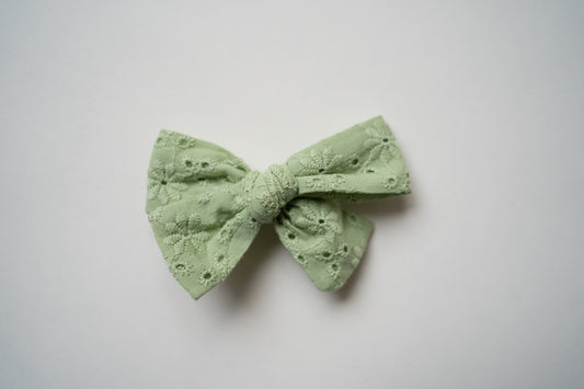 Sage Pinwheel Bow